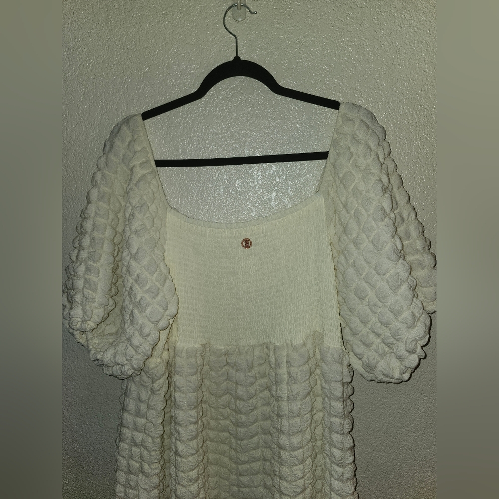 ☁️NWT Simply Southern "Bubble🫧 Maxi Dress" in "Cloud☁️" Off White Sz XXL☁️ - Picture 11 of 15